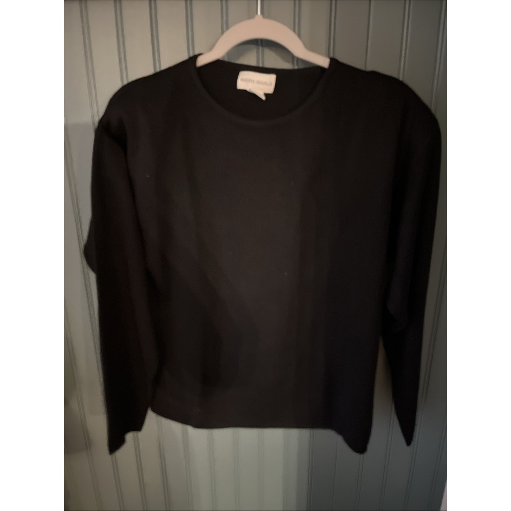 Vtg Mark Shale Med 100% Silk Women's Sweater Pull Over With Shoulder Pads